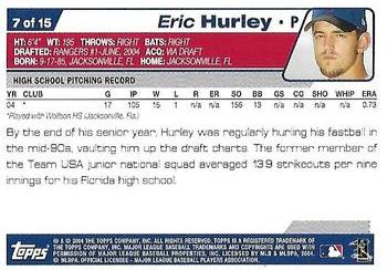 2004 Topps - Draft Picks #7 Eric Hurley Back