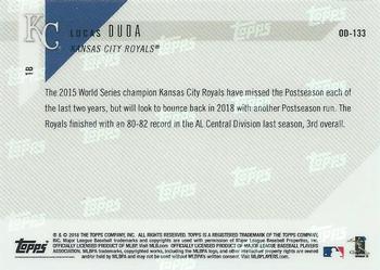 2018 Topps Now Road to Opening Day Kansas City Royals #OD-133 Lucas Duda Back