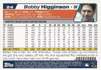 2004 Topps - Gold #24 Bobby Higginson Back