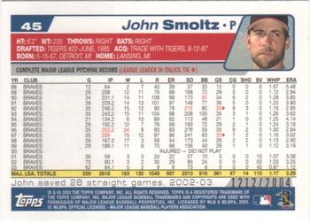 2004 Topps - Gold #45 John Smoltz Back