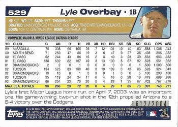 2004 Topps - Gold #529 Lyle Overbay Back