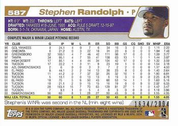 2004 Topps - Gold #587 Stephen Randolph Back