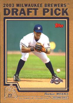 2004 Topps - Gold #687 Rickie Weeks Front