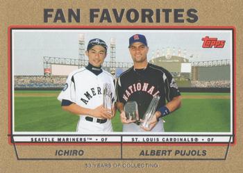 2004 Topps - Gold #694 Fan Favorites (Ichiro / Albert Pujols) Front
