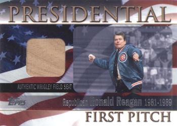 2004 Topps - Presidential First Pitch Seat Relics #FPR-RR Ronald Reagan Front