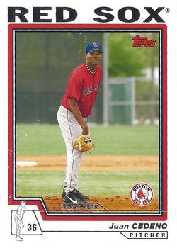 2004 Topps - Boston Red Sox #3 Juan Cedeno Front