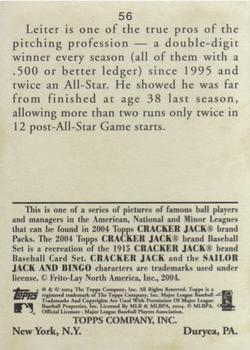 2004 Topps Cracker Jack #56 Al Leiter Back