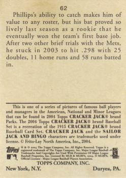 2004 Topps Cracker Jack #62 Jason Phillips Back