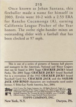 2004 Topps Cracker Jack #215 Ervin Santana Back