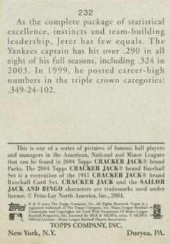 2004 Topps Cracker Jack #232 Derek Jeter Back