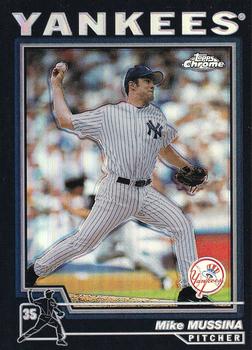 2004 Topps Chrome - Black Refractors #27 Mike Mussina Front