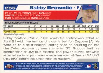 2004 Topps Chrome - Black Refractors #255 Bobby Brownlie Back