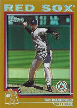 2004 Topps Chrome - Gold Refractors #5 Tim Wakefield Front