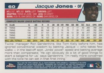 2004 Topps Chrome - Gold Refractors #60 Jacque Jones Back