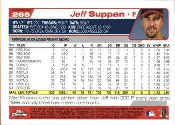2004 Topps Chrome - Gold Refractors #265 Jeff Suppan Back