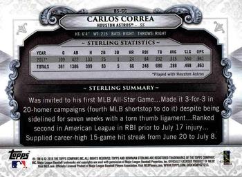 2018 Bowman - Bowman Sterling Continuity #BS-CC Carlos Correa Back