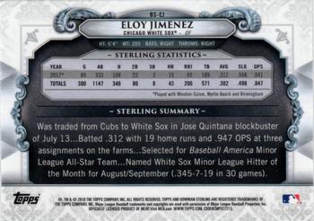 2018 Bowman - Bowman Sterling Continuity #BS-EJ Eloy Jimenez Back