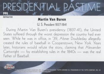 2004 Topps Chrome - Presidential Pastime Refractors #PP8 Martin Van Buren Back