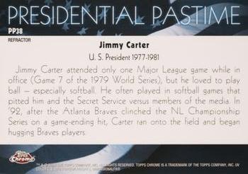 2004 Topps Chrome - Presidential Pastime Refractors #PP38 Jimmy Carter Back