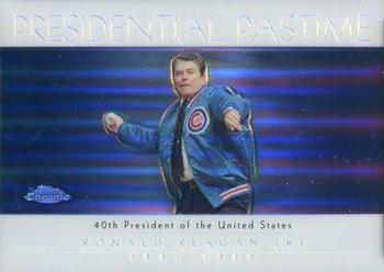 2004 Topps Chrome - Presidential Pastime Refractors #PP39 Ronald Reagan Front