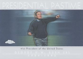 2004 Topps Chrome - Presidential Pastime Refractors #PP40 George H.W. Bush Front