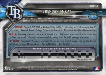 2018 Bowman - Chrome Prospects #BCP68 Brendan McKay Back