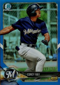 2018 Bowman - Chrome Prospects Blue Refractor #BCP97 Corey Ray Front