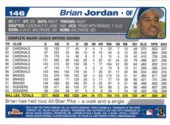 2004 Topps Chrome - Refractors #146 Brian Jordan Back