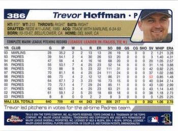 2004 Topps Chrome - Refractors #386 Trevor Hoffman Back