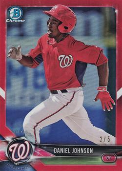 2018 Bowman - Chrome Prospects Red Refractor #BCP3 Daniel Johnson Front