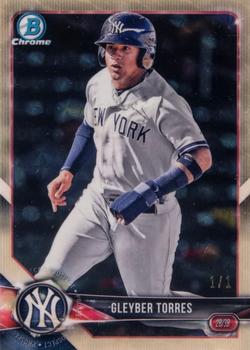 2018 Bowman - Chrome Prospects SuperFractor #BCP100 Gleyber Torres Front