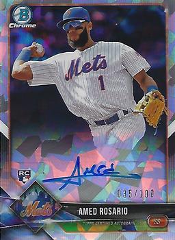 2018 Bowman - Chrome Rookie Autographs Atomic #CRA-AR Amed Rosario Front