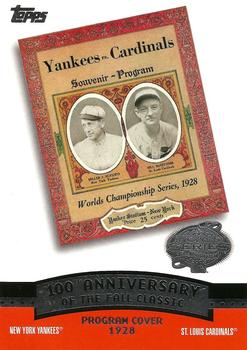 2004 Topps - Fall Classic Covers #FC1928 1928 World Series Front