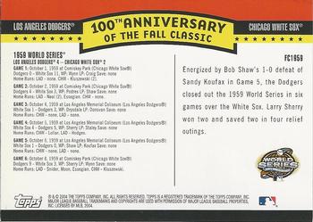 2004 Topps - Fall Classic Covers #FC1959 1959 World Series Back