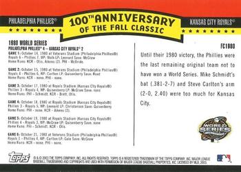 2004 Topps - Fall Classic Covers #FC1980 1980 World Series Back