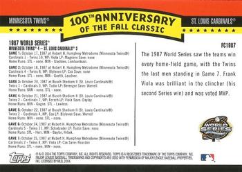 2004 Topps - Fall Classic Covers #FC1987 1987 World Series Back