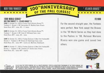 2004 Topps - Fall Classic Covers #FC1999 1999 World Series Back