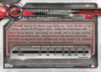 2018 Bowman - Prospects #BP133 Tyler Stephenson Back