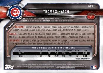 2018 Bowman - Prospects Camo #BP12 Thomas Hatch Back