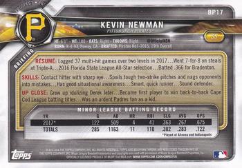2018 Bowman - Prospects Camo #BP17 Kevin Newman Back