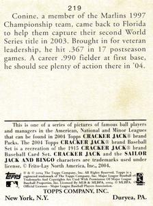 2004 Topps Cracker Jack - Mini #219 Jeff Conine Back