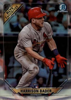 2018 Bowman - Chrome Rookie of the Year Favorites #ROYF-HB Harrison Bader Front