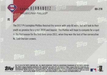 2018 Topps Now Road to Opening Day Philadelphia Phillies #OD-278 Cesar Hernandez Back