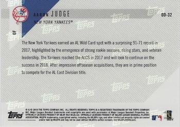 2018 Topps Now Road to Opening Day New York Yankees #OD-32 Aaron Judge Back