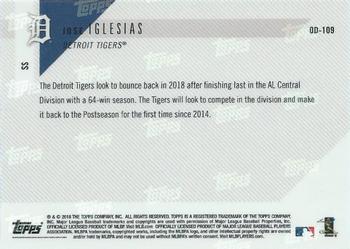 2018 Topps Now Road to Opening Day Detroit Tigers #OD-109 Jose Iglesias Back