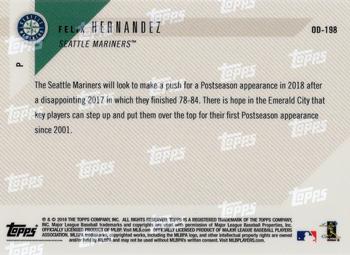 2018 Topps Now Road to Opening Day Seattle Mariners #OD-198 Felix Hernandez Back