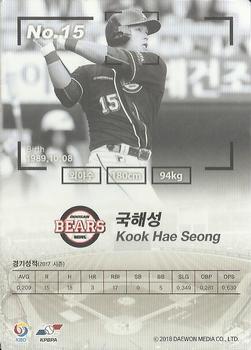 2017 SCC KBO League #SCC-01-DS21/N Hae-Seong Kook Back
