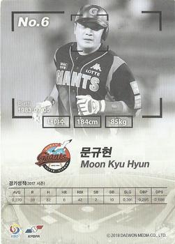 2017 SCC KBO League #SCC-01-LT13/N Kyu-Hyun Moon Back
