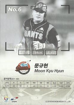 2017 SCC KBO League - Rare #SCC-01-LT13/R Kyu-Hyun Moon Back
