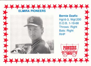 1988 Cain Elmira Pioneers #5 Bernie Dzafic Front